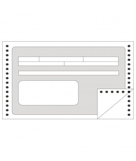 Apli Formulario Recibos en Continuo 240mm x 4' - 1 Copia - Numeracion Secuencial - Papel Autocopiativo - Blanco