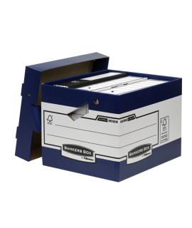 Fellowes Bankers Box Contenedor de Archivos con Asas Ergonomicas Ergo Box - Montaje Automatico Fastfold - Carton Reciclado Certi