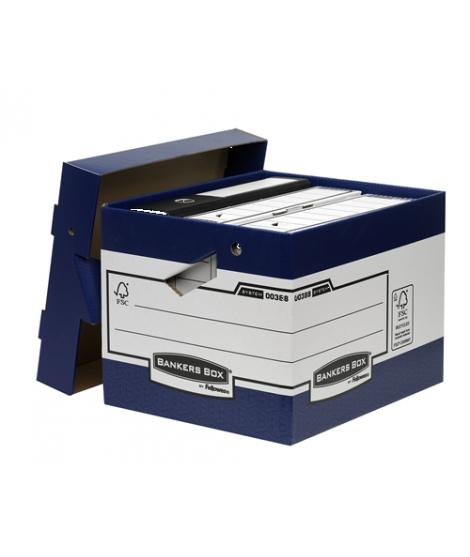 Fellowes Bankers Box Contenedor de Archivos con Asas Ergonomicas Ergo Box - Montaje Automatico Fastfold - Carton Reciclado