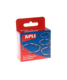 Apli Pack de 20 Anillas Metalicas Articuladas Ø20 mm