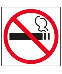 Apli Pegatina en PVC de Señalizacion Prohibido Fumar 114x114mm - Adhesivo Permanente