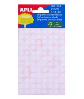 Apli Etiquetas Minibolsa Blancas Ø 8.0mm 5 Hojas