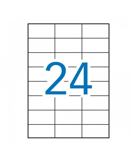 Apli Etiquetas Permanentes Blancas 70 x 37 mm - 100 Hojas