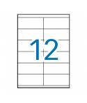 Apli Pack de 1.200 Etiquetas Rectangulares 105x48mm - 100 Hojas por 12 Etiquetas - Adhesivo Permanente - Cantos Rectos - Color B