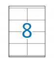 Apli Pack de 800 Etiquetas Blancas Permanentes 105.0 x 70.0mm - 100 Hojas x 8 Etiquetas