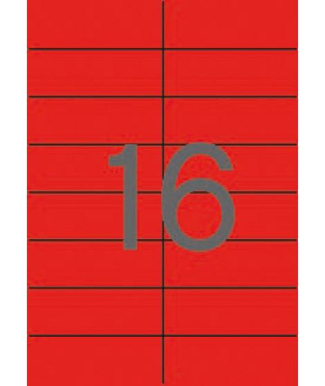 Apli Etiquetas Rojas Permanentes 105.0 x 37.0mm 20 Hojas