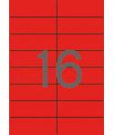 Apli Etiquetas Rojas Permanentes 105.0 x 37.0mm 20 Hojas