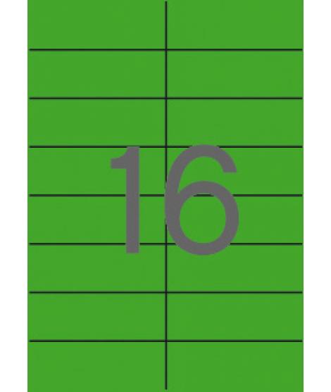 Apli Etiquetas Verdes Permanentes 105.0 x 37.0mm 20 Hojas