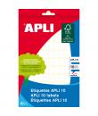 Apli Etiquetas 10 Blancas 8.0 x 12.0mm 10 Hojas