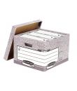 Fellowes Bankers Box Contenedor de Archivos Folio - Montaje Automatico Fastfold - Carton Reciclado Certificacion FSC - Color Gri