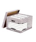 Fellowes Bankers Box Contenedor de Archivos Folio - Montaje Automatico Fastfold - Carton Reciclado Certificacion FSC - Color Gri