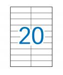 Apli Pack de 300 Etiquetas Rectangulares 21 x 74.6mm - Formato A5 - 15 Hojas por 20 Etiquetas - Adhesivo Permanente - Cantos Rec
