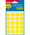 Apli Minibolsa de 100 Etiquetas Redondas Ø 19mm - 5 Hojas por 20 Etiquetas - Adhesivo Permanente - Aptas para Escritura con Lapi
