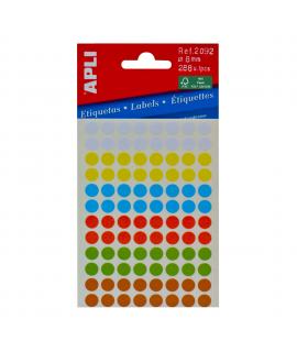 Apli Etiquetas Minibolsa Colores Surtidos Ø 8.0mm 3 Hojas