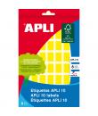 Apli Etiquetas 10 Amarillas 12 x 18mm 8 Hojas