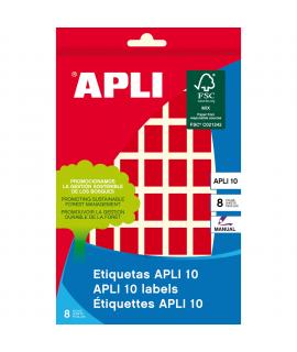 Apli Etiquetas 10 Rojas 12 x 18mm 8 Hojas