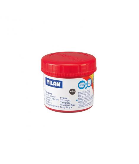 Milan Bote de Tempera - 40ml - Secado Rapido - Mezclable - Color Rojo Bermellon