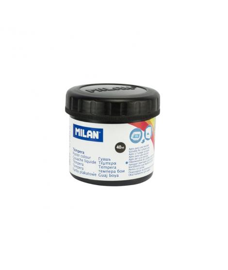 Milan Bote de Tempera - 40ml - Secado Rapido - Mezclable - Color Negro