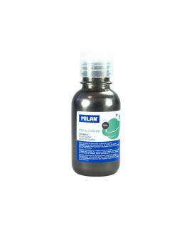Milan Botella de Tempera 125ml - Tapon Dosificador - Secado Rapido - Mezclable - Color Gris Metalizado