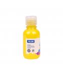 Milan Botella de Tempera 125ml - Tapon Dosificador - Secado Rapido - Mezclable - Color Amarillo