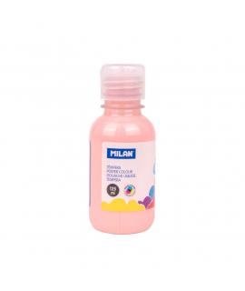 Milan Botella de Tempera 125ml - Tapon Dosificador - Secado Rapido - Mezclable - Color Rosa Palido