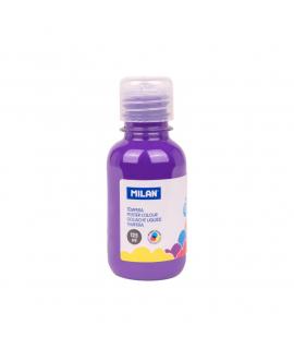 Milan Botella de Tempera - 125ml - Tapon Dosificador - Secado Rapido - Mezclable - Color Violeta