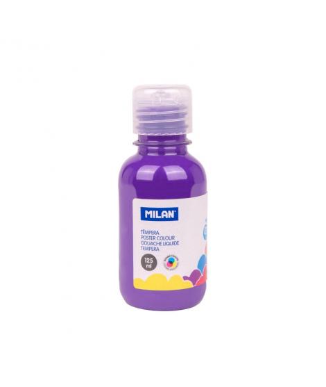 Milan Botella de Tempera 125ml - Tapon Dosificador - Secado Rapido - Mezclable - Color Violeta