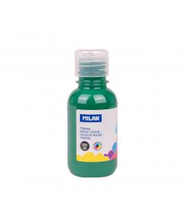 Milan Botella de Tempera - 125ml - Tapon Dosificador - Secado Rapido - Mezclable - Color Verde Oscuro