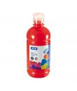 Milan Botella de Tempera 500ml - Tapon Dosificador - Secado Rapido - Mezclable - Color Rojo