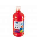 Milan Botella de Tempera 500ml - Tapon Dosificador - Secado Rapido - Mezclable - Color Rojo