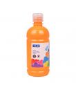 Milan Botella de Tempera - 500ml - Tapon Dosificador - Secado Rapido - Mezclable - Color Naranja