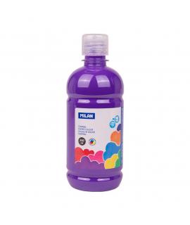 Milan Botella de Tempera 500ml - Tapon Dosificador - Secado Rapido - Mezclable - Color Violeta