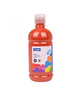 Milan Botella de Tempera 500ml - Tapon Dosificador - Secado Rapido - Mezclable - Color Marron