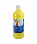 Milan Botella de Tempera 1000ml - Tapon Dosificador - Secado Rapido - Mezclable - Color Amarillo