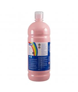 Milan Botella de Tempera 1000ml - Tapon Dosificador - Secado Rapido - Mezclable - Color Rosa Palido
