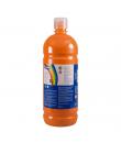 Milan Botella de Tempera 1000ml - Tapon Dosificador - Secado Rapido - Mezclable - Color Naranja