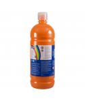 Milan Botella de Tempera - 1000ml - Tapon Dosificador - Secado Rapido - Mezclable - Color Naranja