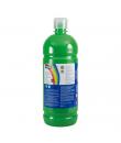 Milan Botella de Tempera 1000ml - Tapon Dosificador - Secado Rapido - Mezclable - Color Verde Claro