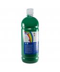 Milan Botella de Tempera 1000ml - Tapon Dosificador - Secado Rapido - Mezclable - Color Verde Oscuro