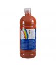 Milan Botella de Tempera 1000ml - Tapon Dosificador - Secado Rapido - Mezclable - Color Marron