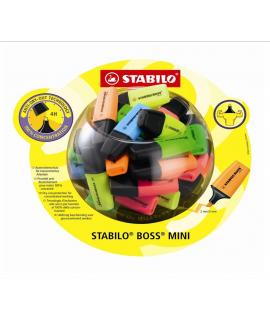 Stabilo Boss Mini Expositor con 50 Marcadores Fluorescentes - Trazo entre 2 y 5mm - Tinta con Base de Agua - Antisecado - Colore