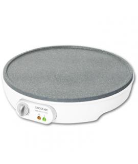 Cecotec Fun Crepestone Crepera Electrica 1000W - Revestimiento Antiadherente RockStone - Potencia Regulable - Diametro de 30,5cm