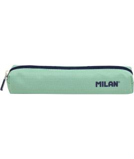 Milan Serie 1918 Estuche Mini Redondo - Tejido Resistente a las Roturas y Rasgaduras - Medidas 20,5x4,5x5cm - Color Verde