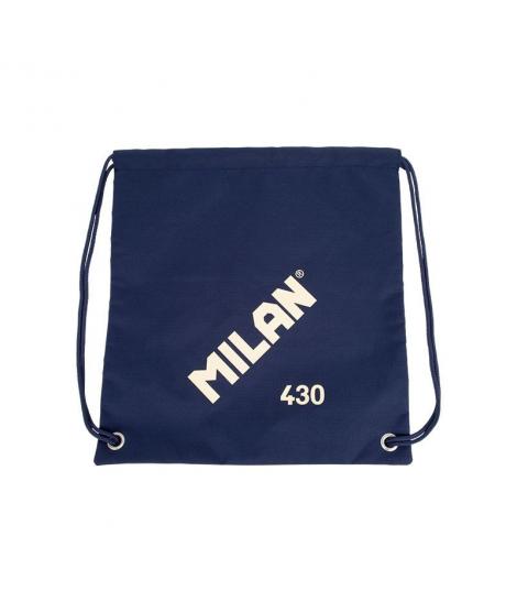 Milan Serie 1918 BolsaMochila de Tiras Grande - Tejido 'ripstop' Ligero y Resistente - Medidas 34x42x0.7cm - Color Azul