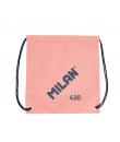 Milan Serie 1918 Bolsa/Mochila de Tiras Grande - Tejido 'ripstop' Ligero y Resistente - Medidas 34x42x0.7cm - Color Rosa