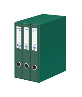 Dohe Oficolor Modulo de 3 Archivadores con Rado - Lomo Estrecho - Formato Folio - Carton Forrado - Color Verde