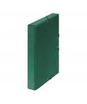 Dohe Caja para Proyectos Lomo 3cm - Carton Forrado con Papel Impreso y Plastificado - Cierre con Gomas - Color Verde