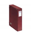 Dohe Caja para Proyectos Lomo 7cm - Carton Forrado con Papel Impreso y Plastificado - Cierre con Gomas - Color Rojo