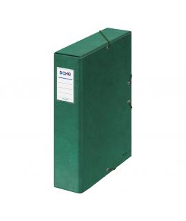 Dohe Caja para Proyectos Lomo 7cm - Carton Forrado con Papel Impreso y Plastificado - Cierre con Gomas - Color Verde