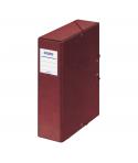 Dohe Caja para Proyectos Lomo 9cm - Carton Forrado con Papel Impreso y Plastificado - Cierre con Gomas - Color Rojo